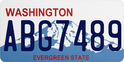 WA license plate ABG7489
