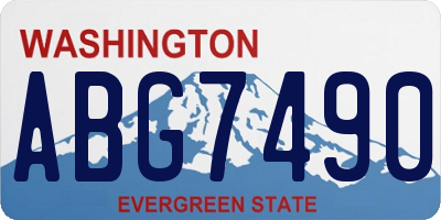 WA license plate ABG7490