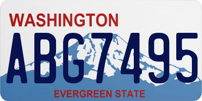 WA license plate ABG7495