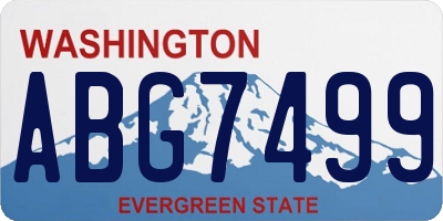 WA license plate ABG7499
