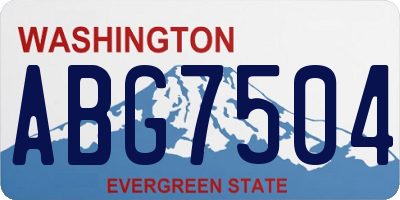 WA license plate ABG7504