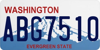 WA license plate ABG7510