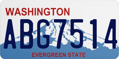 WA license plate ABG7514