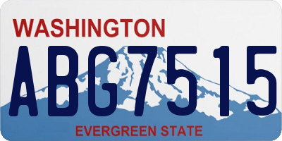 WA license plate ABG7515