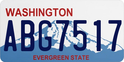 WA license plate ABG7517
