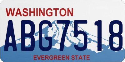 WA license plate ABG7518