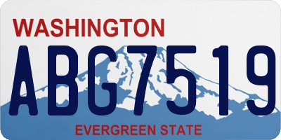 WA license plate ABG7519