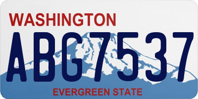 WA license plate ABG7537