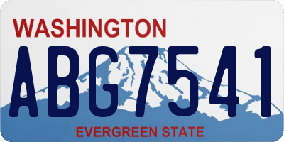 WA license plate ABG7541