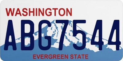 WA license plate ABG7544