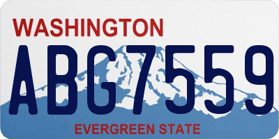 WA license plate ABG7559