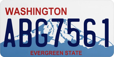 WA license plate ABG7561