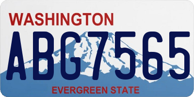 WA license plate ABG7565
