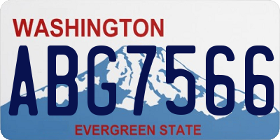 WA license plate ABG7566