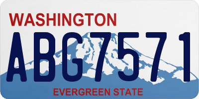WA license plate ABG7571
