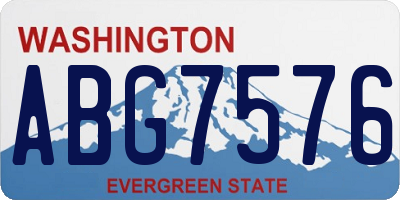 WA license plate ABG7576