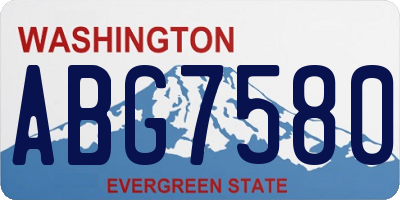 WA license plate ABG7580