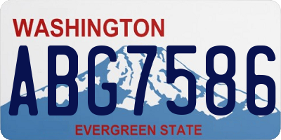 WA license plate ABG7586
