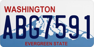 WA license plate ABG7591