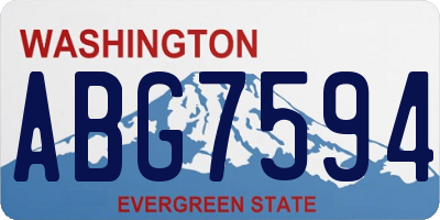 WA license plate ABG7594