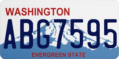 WA license plate ABG7595