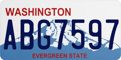 WA license plate ABG7597