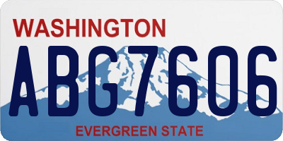 WA license plate ABG7606