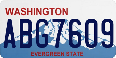 WA license plate ABG7609