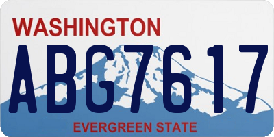 WA license plate ABG7617