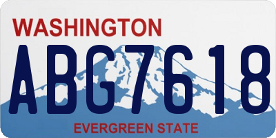 WA license plate ABG7618