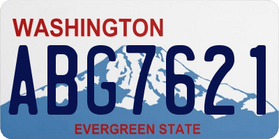 WA license plate ABG7621