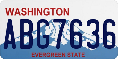 WA license plate ABG7636