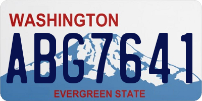 WA license plate ABG7641