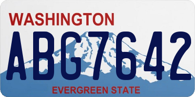 WA license plate ABG7642