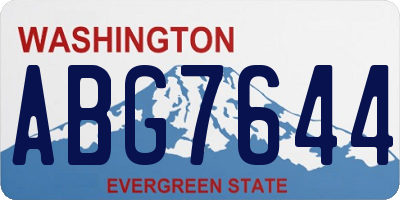 WA license plate ABG7644