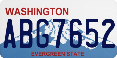 WA license plate ABG7652