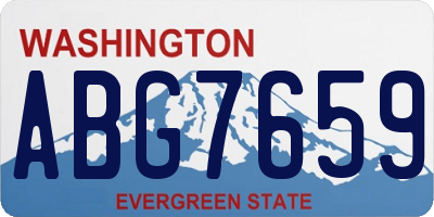 WA license plate ABG7659