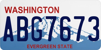 WA license plate ABG7673