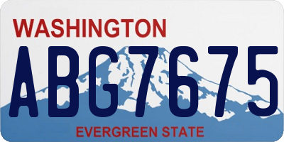 WA license plate ABG7675