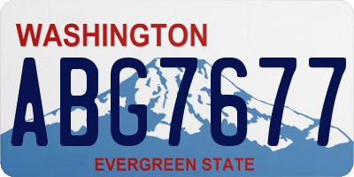 WA license plate ABG7677