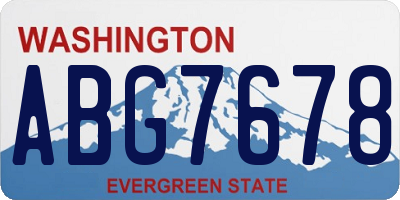 WA license plate ABG7678