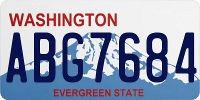 WA license plate ABG7684