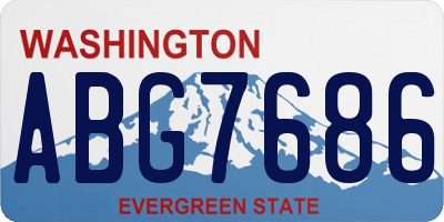 WA license plate ABG7686