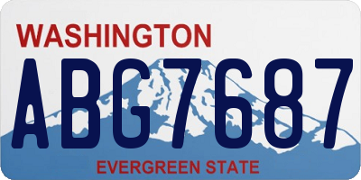 WA license plate ABG7687