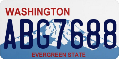 WA license plate ABG7688