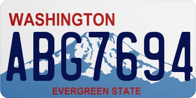 WA license plate ABG7694