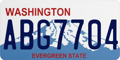 WA license plate ABG7704