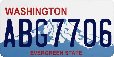 WA license plate ABG7706