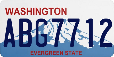 WA license plate ABG7712