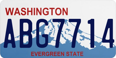 WA license plate ABG7714